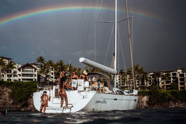 a group of people on a boat